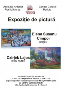 Expozitia de pictura a artistilor Elena Susanu Cimpoi si Czirjék Lajos