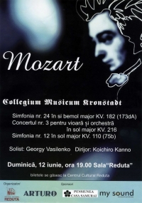 Collegium Musicum Kronstadt alaturi de violonistul Georgy Vasilenko va invita la "Concert Mozart"