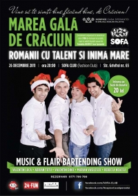 Marea Gala de Craciun “Romanii cu talent si inima mare” in Sofa club