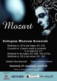 Collegium Musicum Kronstadt - Concert Mozart, in data de 21 octombrie