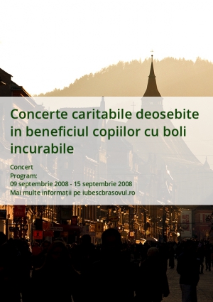 Concerte caritabile deosebite in beneficiul copiilor cu boli incurabile