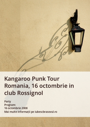 Kangaroo Punk Tour Romania, 16 octombrie in club Rossignol