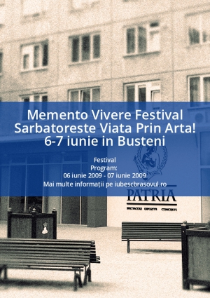 Memento Vivere Festival Sarbatoreste Viata Prin Arta! 6-7 iunie in Busteni