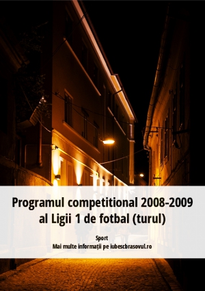 Programul competitional 2008-2009 al Ligii 1 de fotbal (turul)