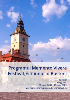 Programul Memento Vivere Festival, 6-7 iunie in Busteni