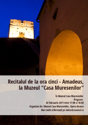 Recitalul de la ora cinci - Amadeus, la Muzeul "Casa Muresenilor"